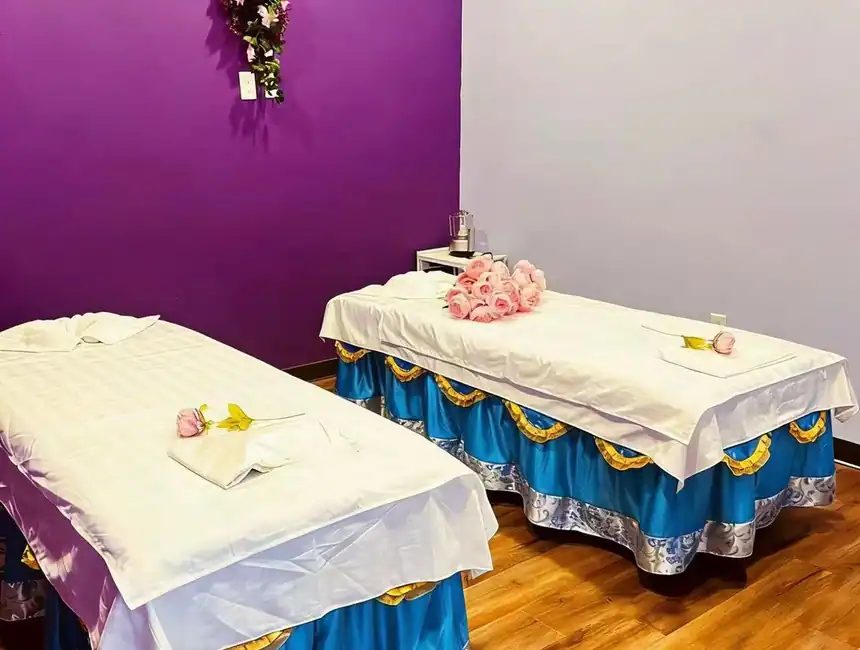 Couples massage treatment room