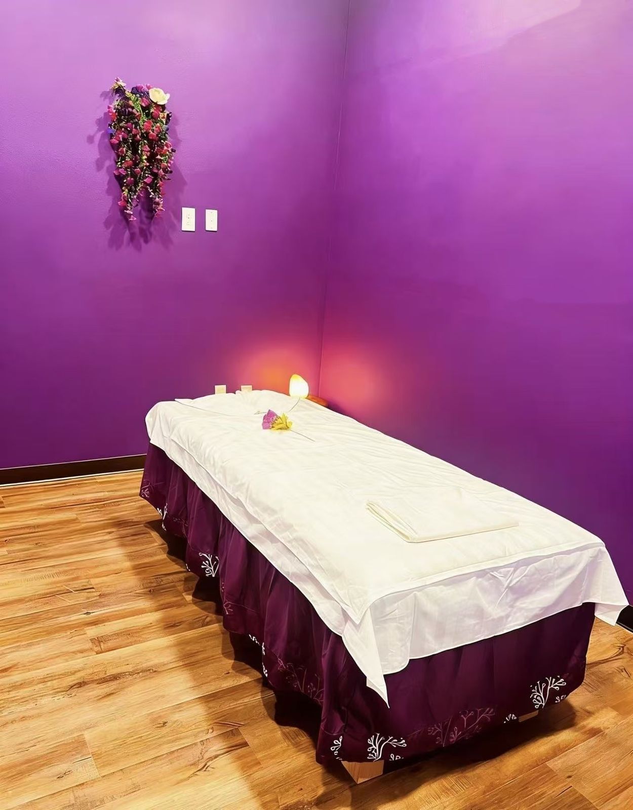 Private massage room at Violet Spa